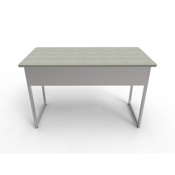 Linea Italia Office Desk, Computer Table, 48”W x 24”D x 30”H, Gray/Ash ZUD776